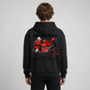 Black Team Ducati MotoGP hoodie back view with Ducati MotoGP race bike graphic print | Durty Bikerz