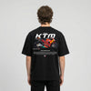 Black Team KTM MotoGP t-shirt back view with KTM MotoGP race bike graphic print | Durty Bikerz