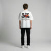 White Team KTM MotoGP t-shirt full body back view showing large MotoGP back print | Durty Bikerz