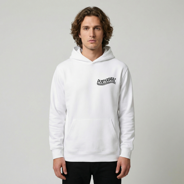 White Team LCR Honda MotoGP hoodie front view with chest logo | Durty Bikerz