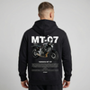 White Yamaha MT-07 hoodie full body front view | Durty Bikerz