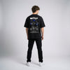Black Yamaha MT-07 t-shirt full body back view with large MT-07 back print | Durty Bikerz