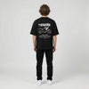 Black Yamaha Ténéré t-shirt full body back view with large Ténéré back print | Durty Bikerz