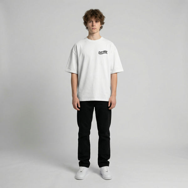 White Yamaha Ténéré t-shirt full body front view | Durty Bikerz