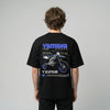 Black Yamaha YZ250 t-shirt back view with YZ250 motocross bike graphic print | Durty Bikerz