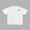 White T-shirt front view with Durty Bikerz logo printed on the chest